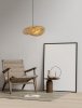 Lampa wisząca bambusowa pleciona kolor naturalny owalna boho rystykalna industrialna nad stół do salonu sypialni NULVERO LE45365 Luces Exclusivas